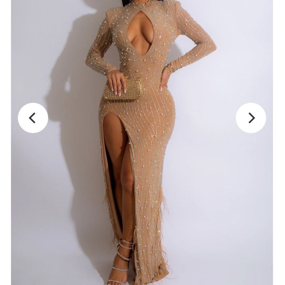 Beautiful beaded dress with open front